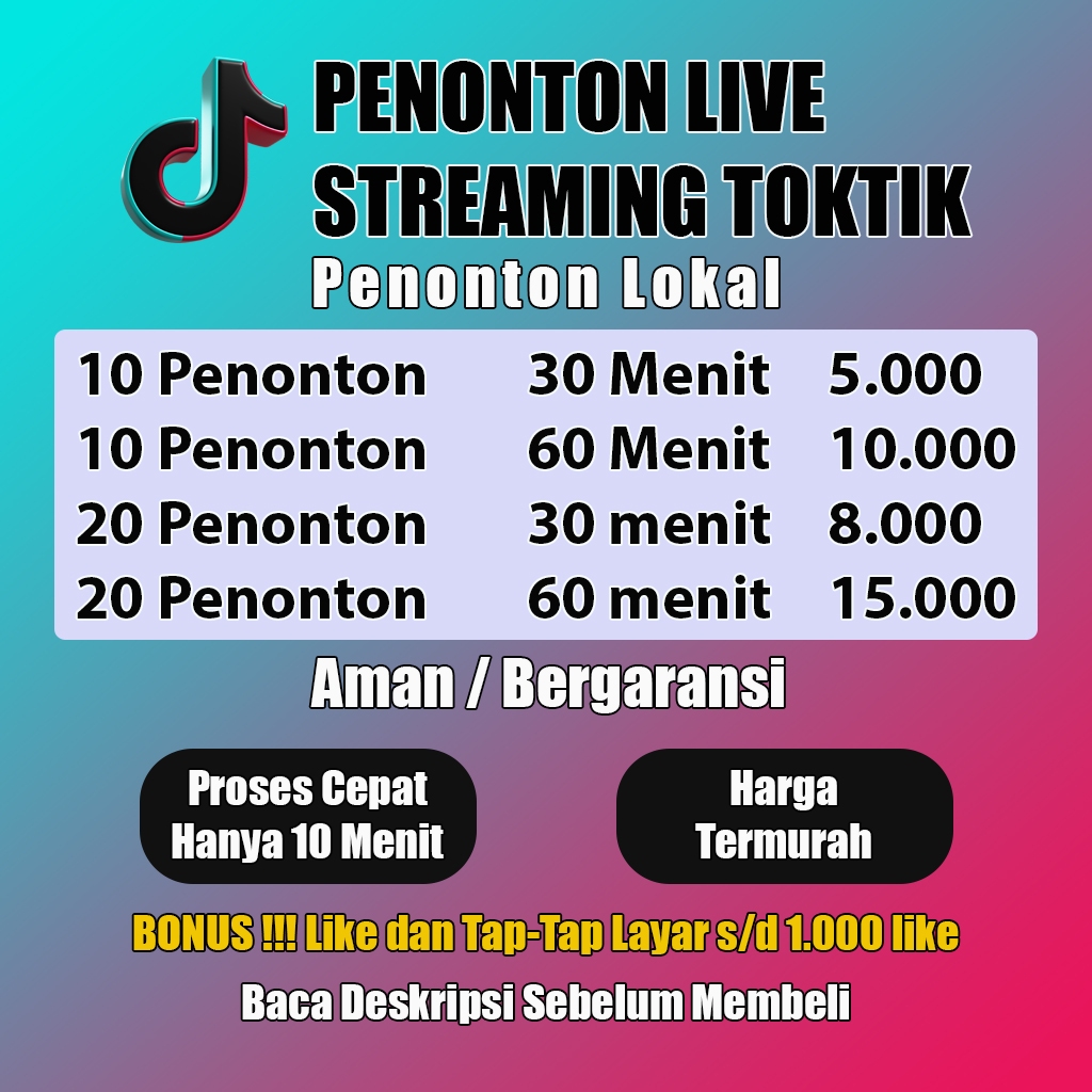 Penonton Live TT Penonton Lokal Aman Bergaransi