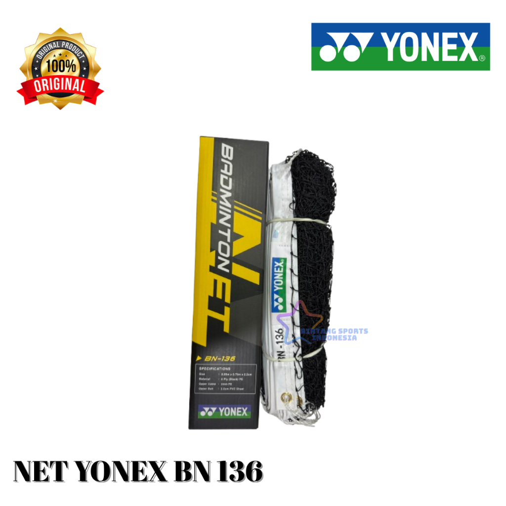 NET BADMINTON /JARING NET BADMINTON YONEX BN 136 ORIGINAL