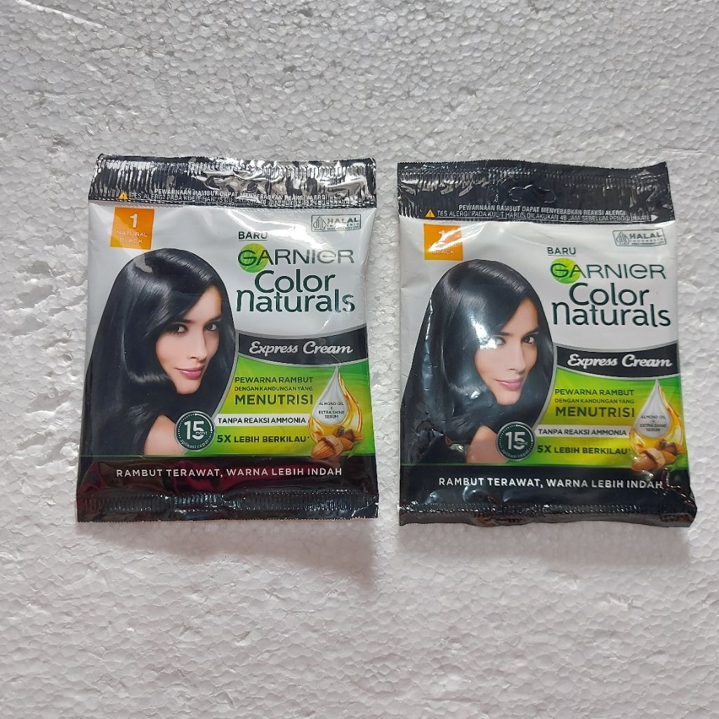 [PAKET ] Garnier Color Naturals Express Cream - 1 Natural Black