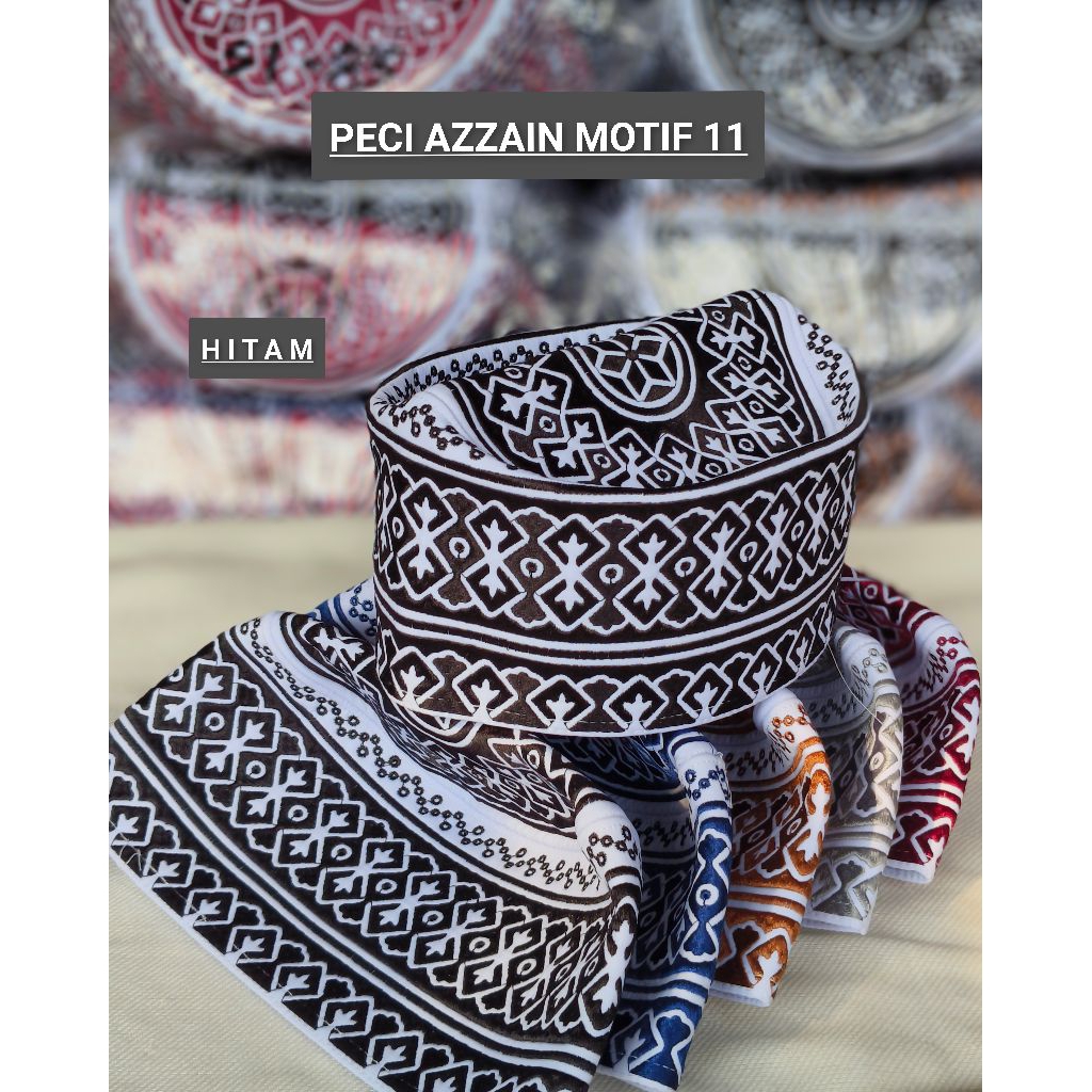 PECI OMAN Motif Santri Khas Temboro/Songkok Santri Terbaru Motif 11 Azzain