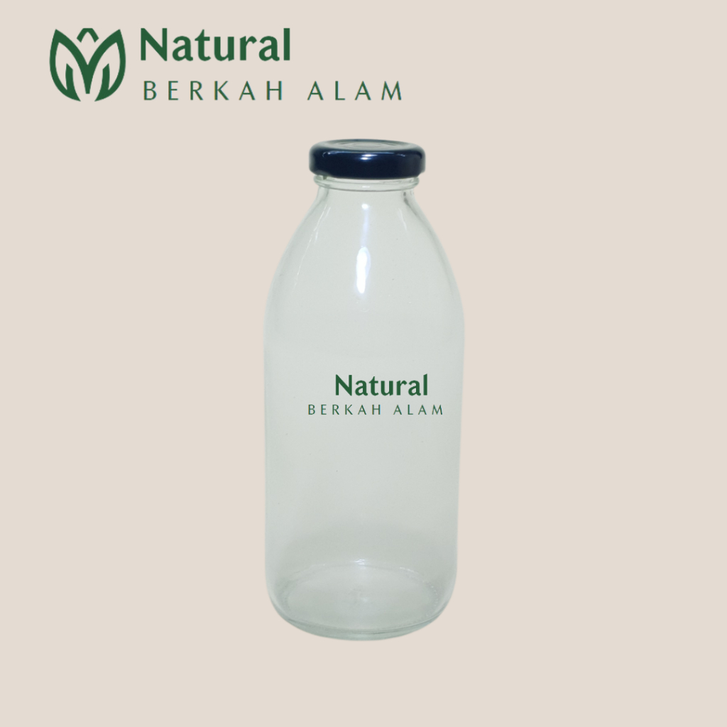 Botol Kaca 500 Ml Bulat Oval Juice Clear / Botol Kaca / Botol Kaca Food / Botol Kaca Juice / Botol K