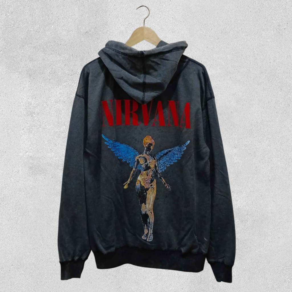 HOODIE BAND / NIRVANA / ZIPPER / ACID WASH