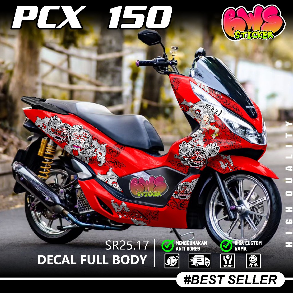 COD Sticker Decal Full Body Honda PCX 150 Tahun 2017 2018 2019 2020 Sticker Full Body PCX 150 Motif 