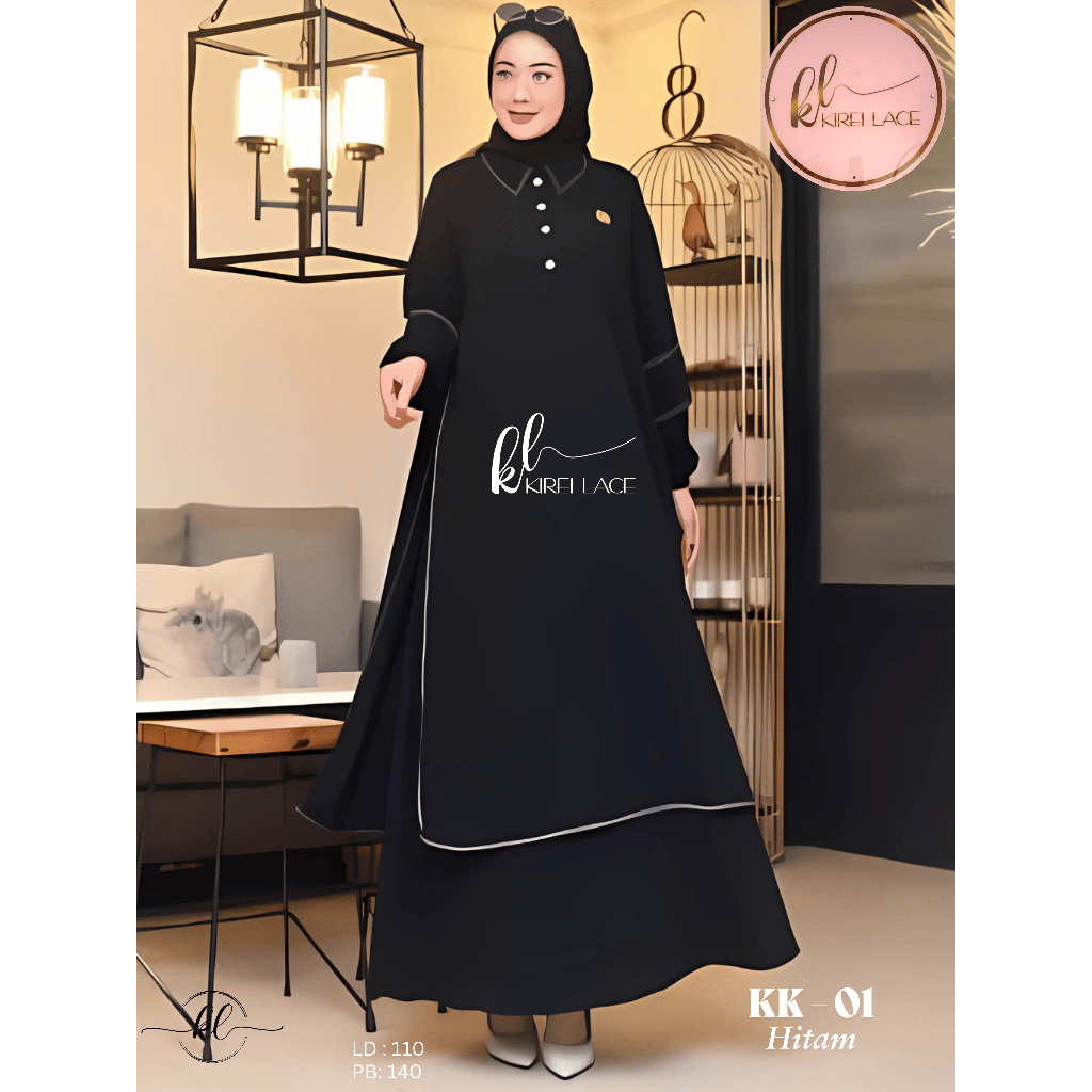 Baju Gamis Lebaran, Baju Gamis Wanita Cantik, Gamis Wanita, Baju Cantik, GRACE KK 01