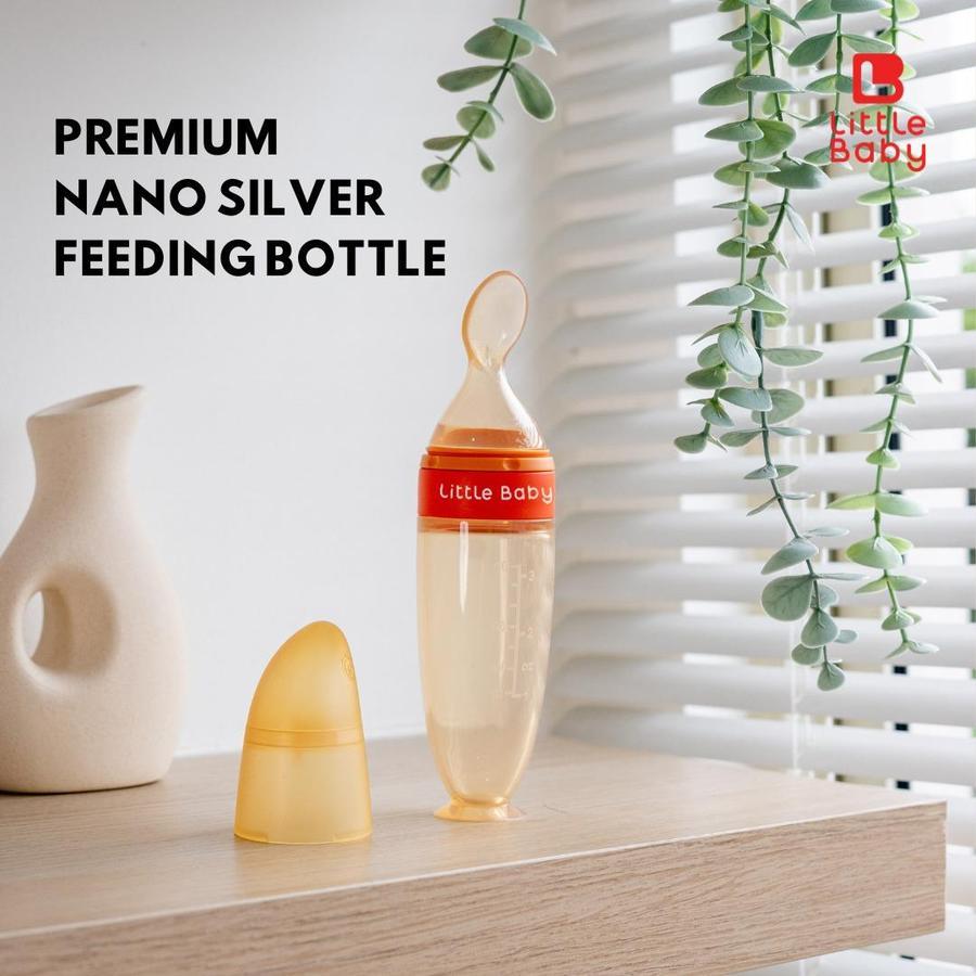Little Baby - Premium Nano Silver Feeding Bottle Model/ Silicone Feeding Spoon/Mpasi Feeding Bottle