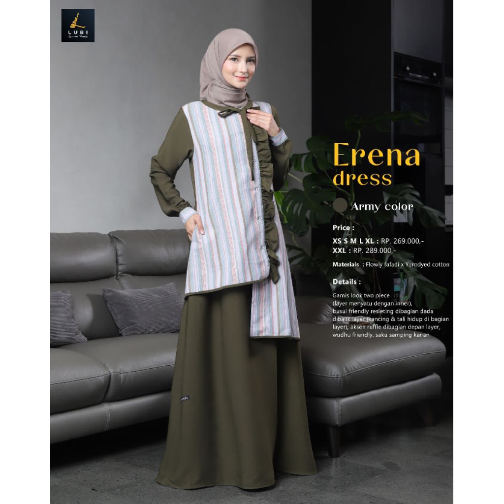 Erena dress Nibras terbaru super lembut