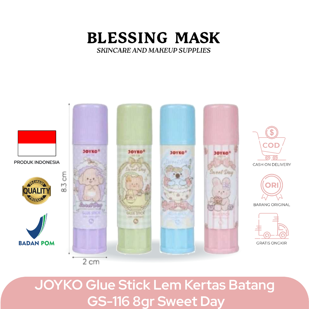

JOYKO Glue Stick Lem Kertas Batang Joyko GS-116 8gr Sweet Day | ACC Blessingmask