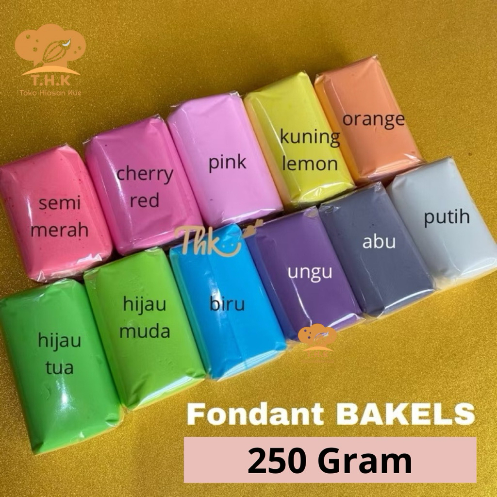 

Fondant Warna Bakels Siap Pakai 250 gram