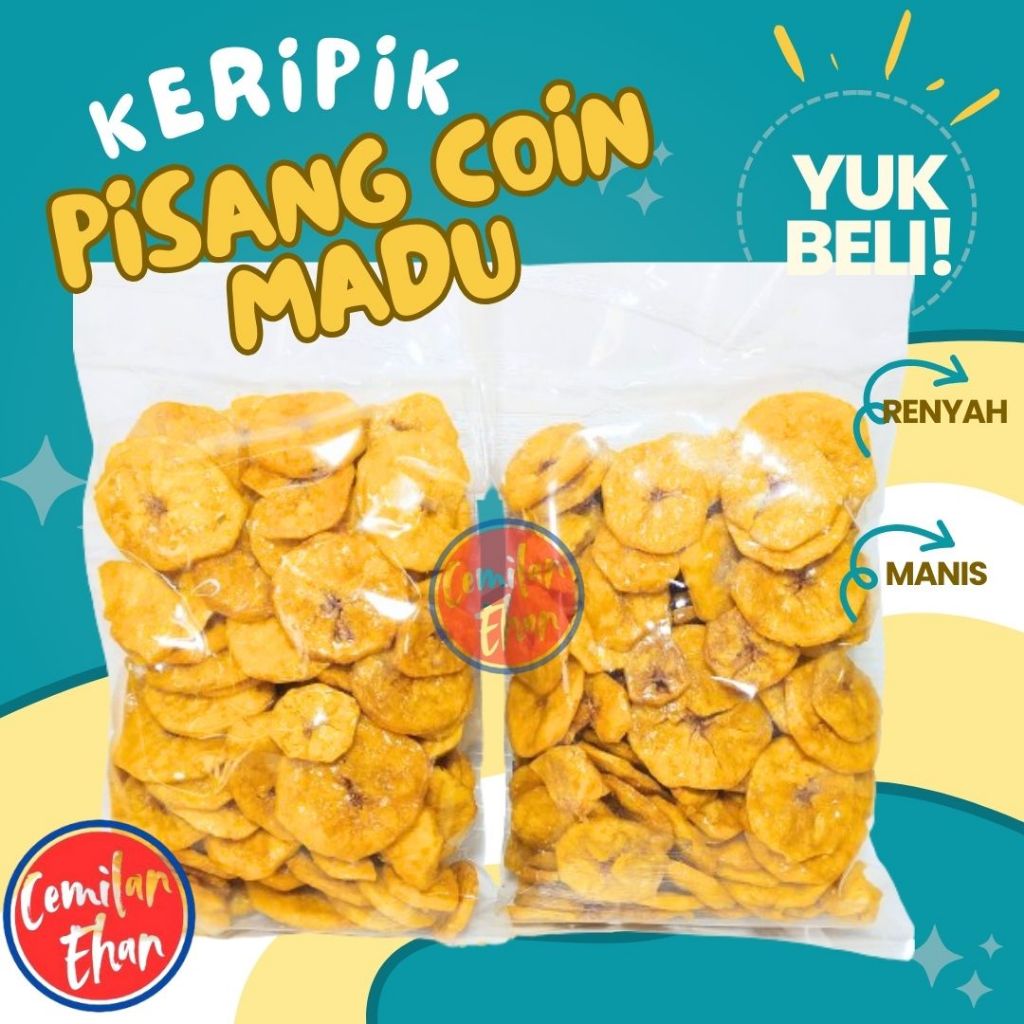 

Kripik Pisang Koin - 1kg Keripik Pisang Koin Madu
