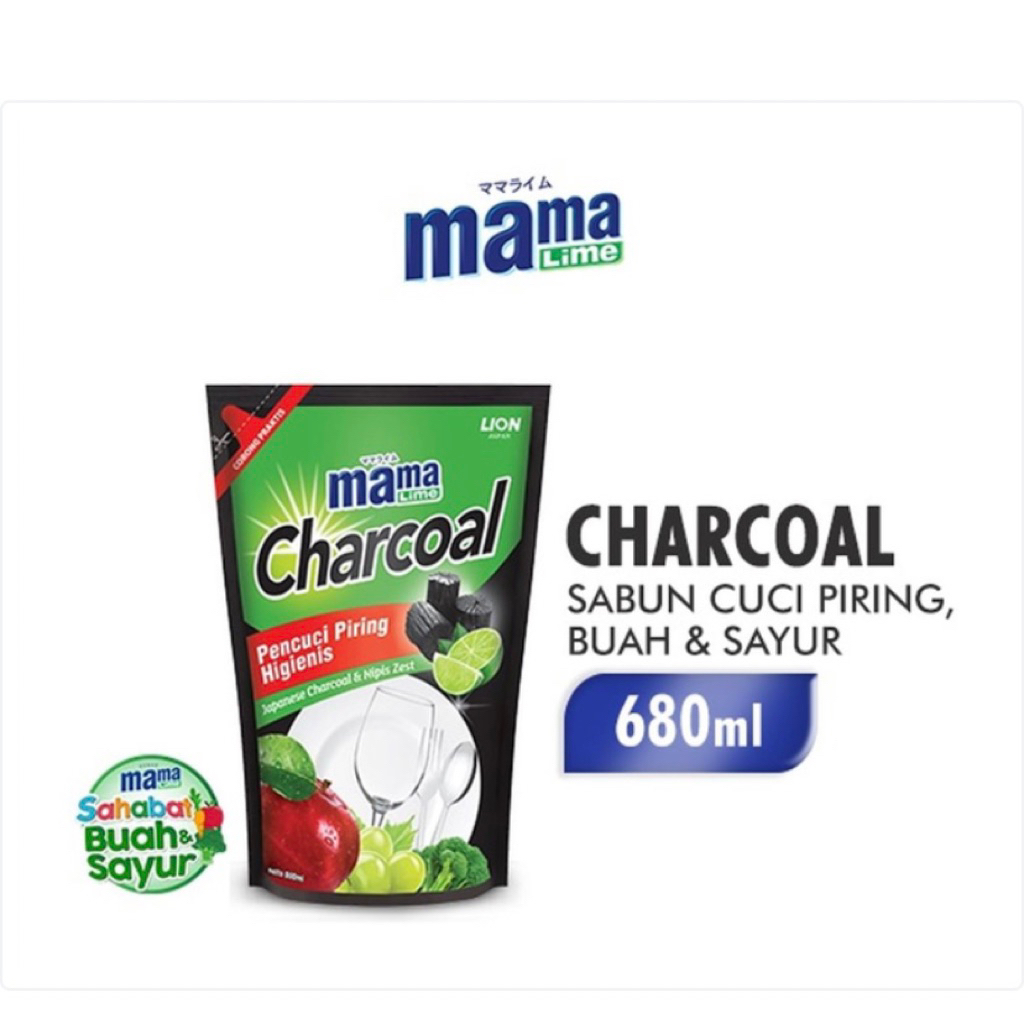 MAMA LEMON CHARCOAL 680 ML