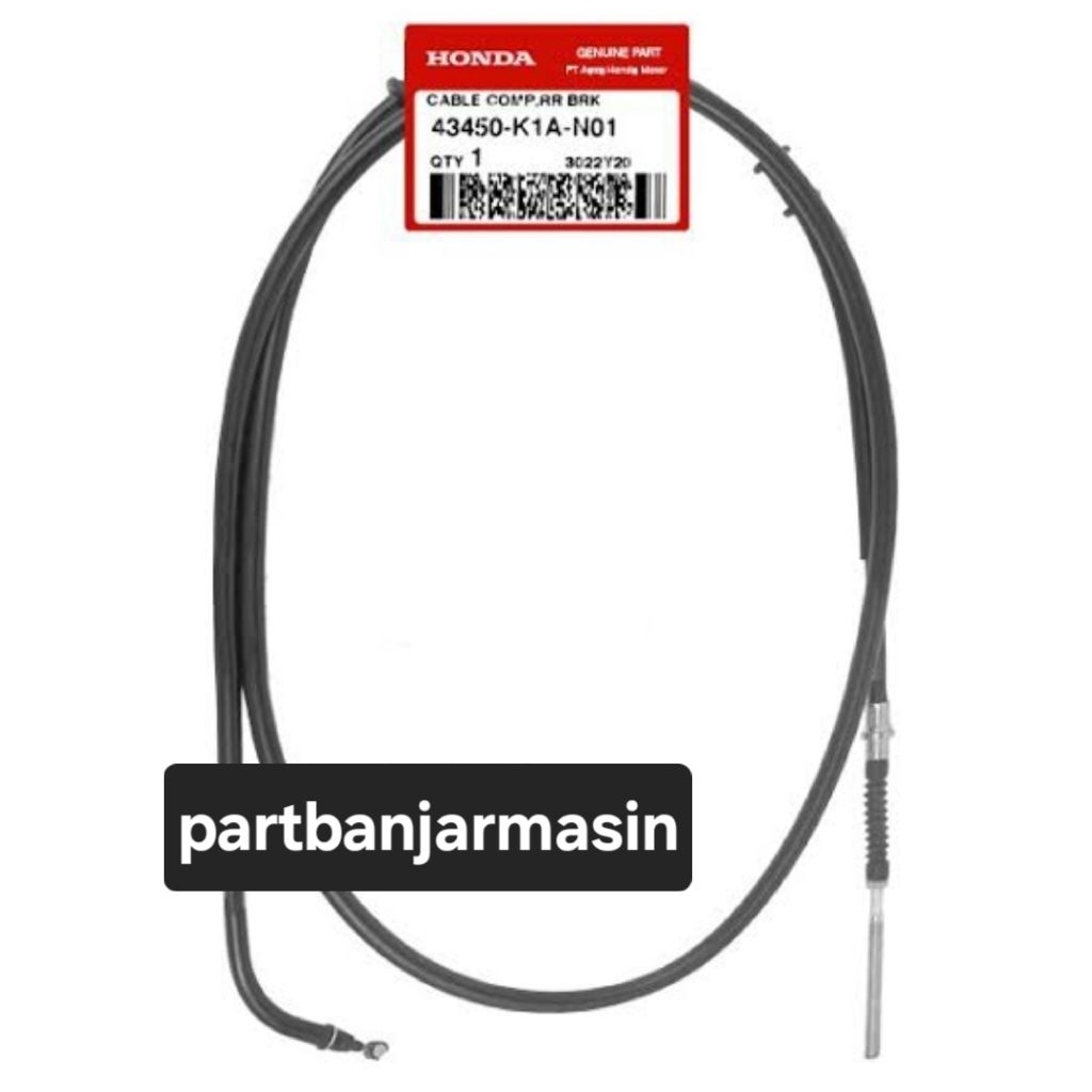 43450K1AN01 KABEL REM BELAKANG BEAT DELUXE KABEL REM BEAT LED KABEL REM BELAKANG BEAT 2021 KANEL REM