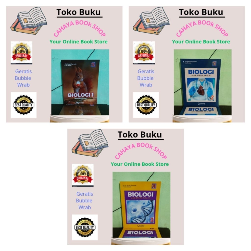 Buku Biologi  Kelas 10,11,12 SMA Kurikulum Merdeka Quadra