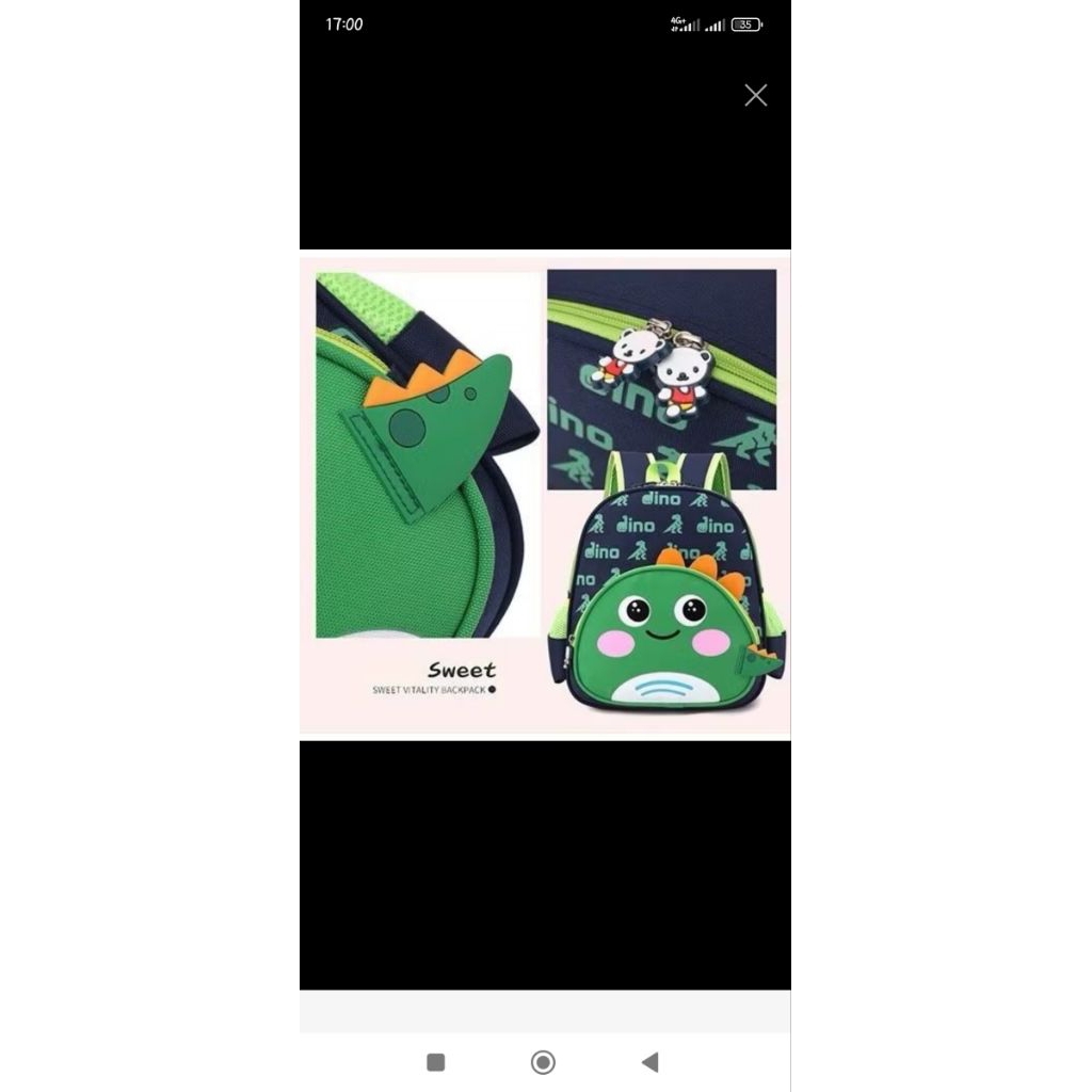 Tas Dino Anak Paud Tk