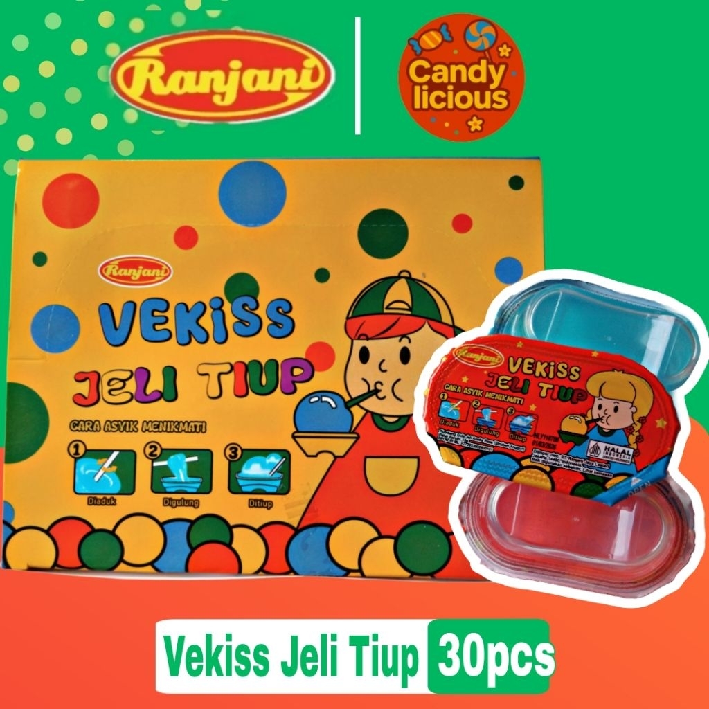 

Ranjani Vekiss Permen Jeli Tiup Display Box isi 30pcs