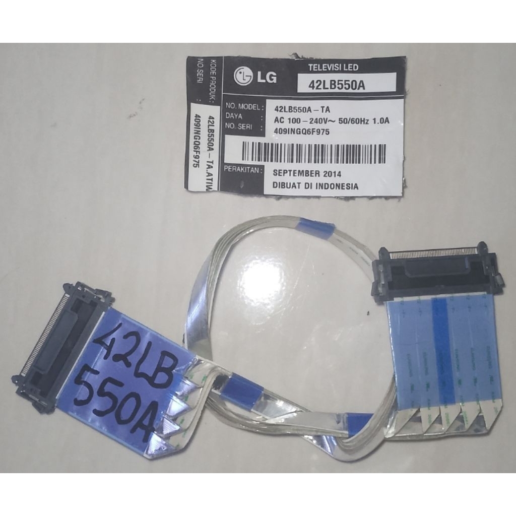 Fleksibel(50 Pin) dan LVDS(50 Pin) TV LED LG seri 42LB550A-TA