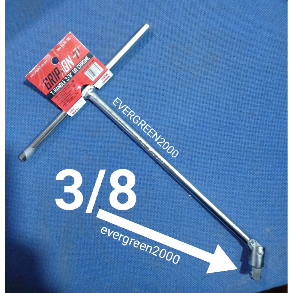 Gagang Kunci Sok model T Fleksibel GRIP-ON / Drive Square 3/8" in / Stang Shock T / untuk mata kunci