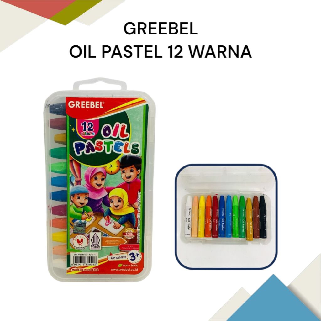 

Oil pastel Greebel Krayon Minyak 12 warna