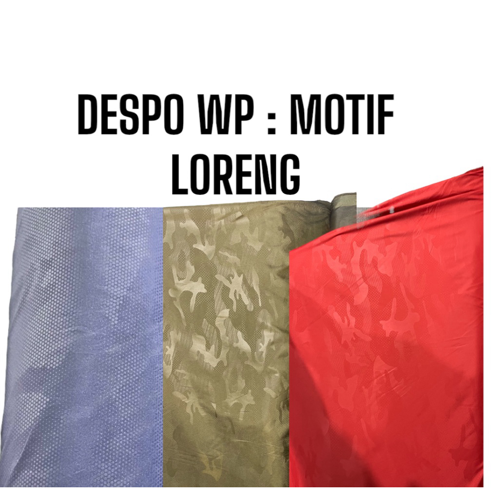 Kain parasut despo motip loreng motif embos loreng bahan jaket bahan celana surfing + WATERREPELLENT