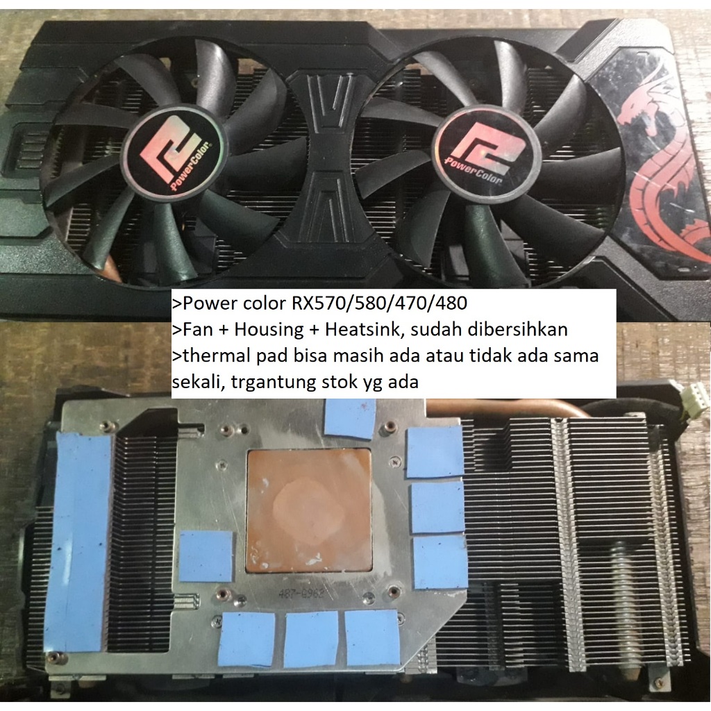 komponen gpu rx570 rx 570 rx 580 rx580 rx470 rx 470 rx 480 rx480 vga 4GB vga 8GB merk power color me