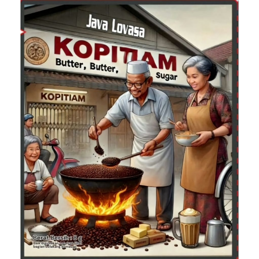

Kopi Tiam Premium 500g - Asli - Kopi Butter Gula Margarine - Sangrai - Biji - Bubuk - Kopi ala Singapore - Malaysia