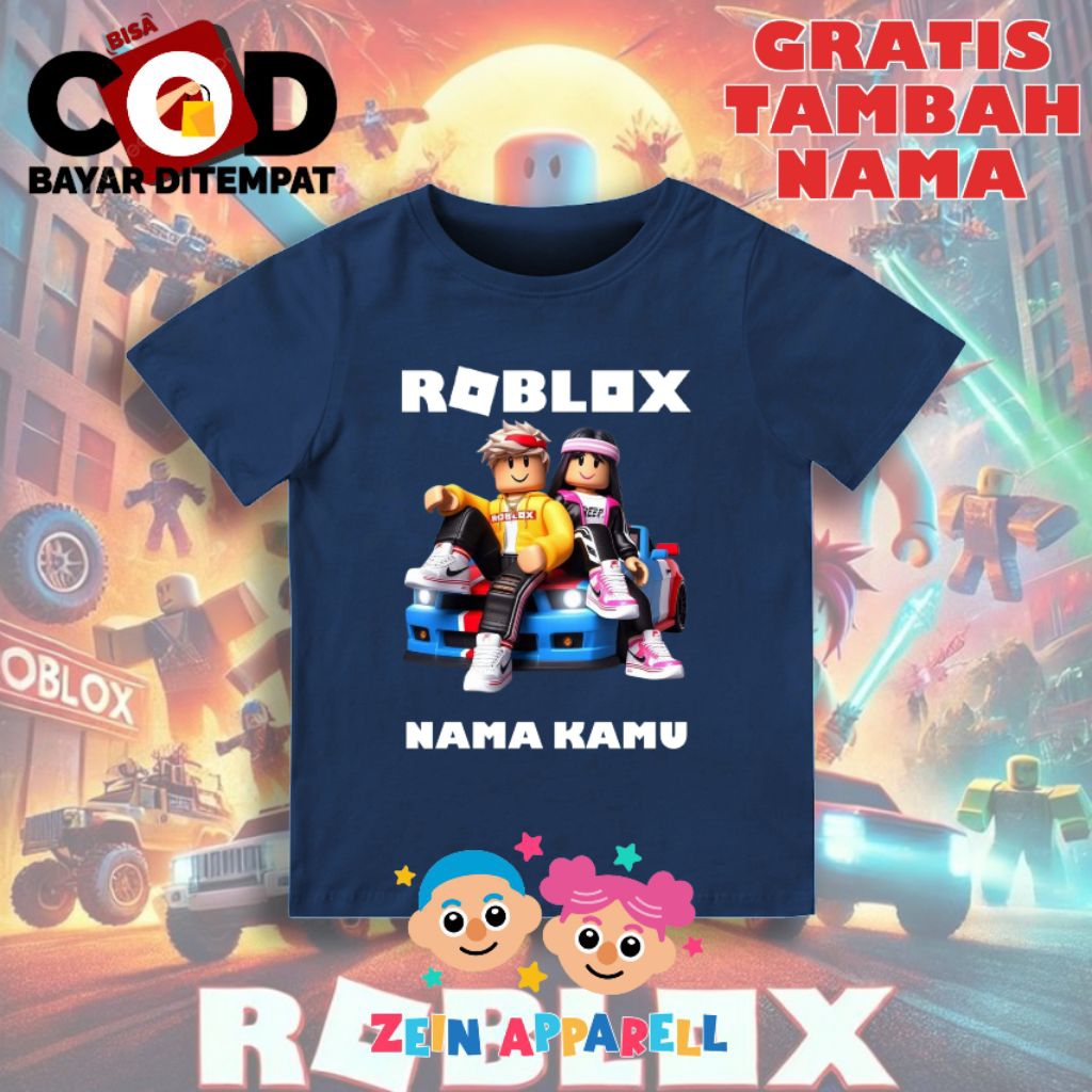 Fashion Anak Roblox Car Couple - Baju Anak Roblox Car Couple - Kaos Anak Roblox Car Couple