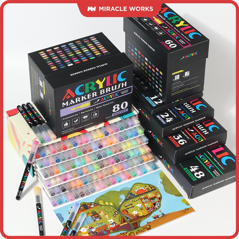 

Miracle Works Acrylic Marker Brush 80 warna