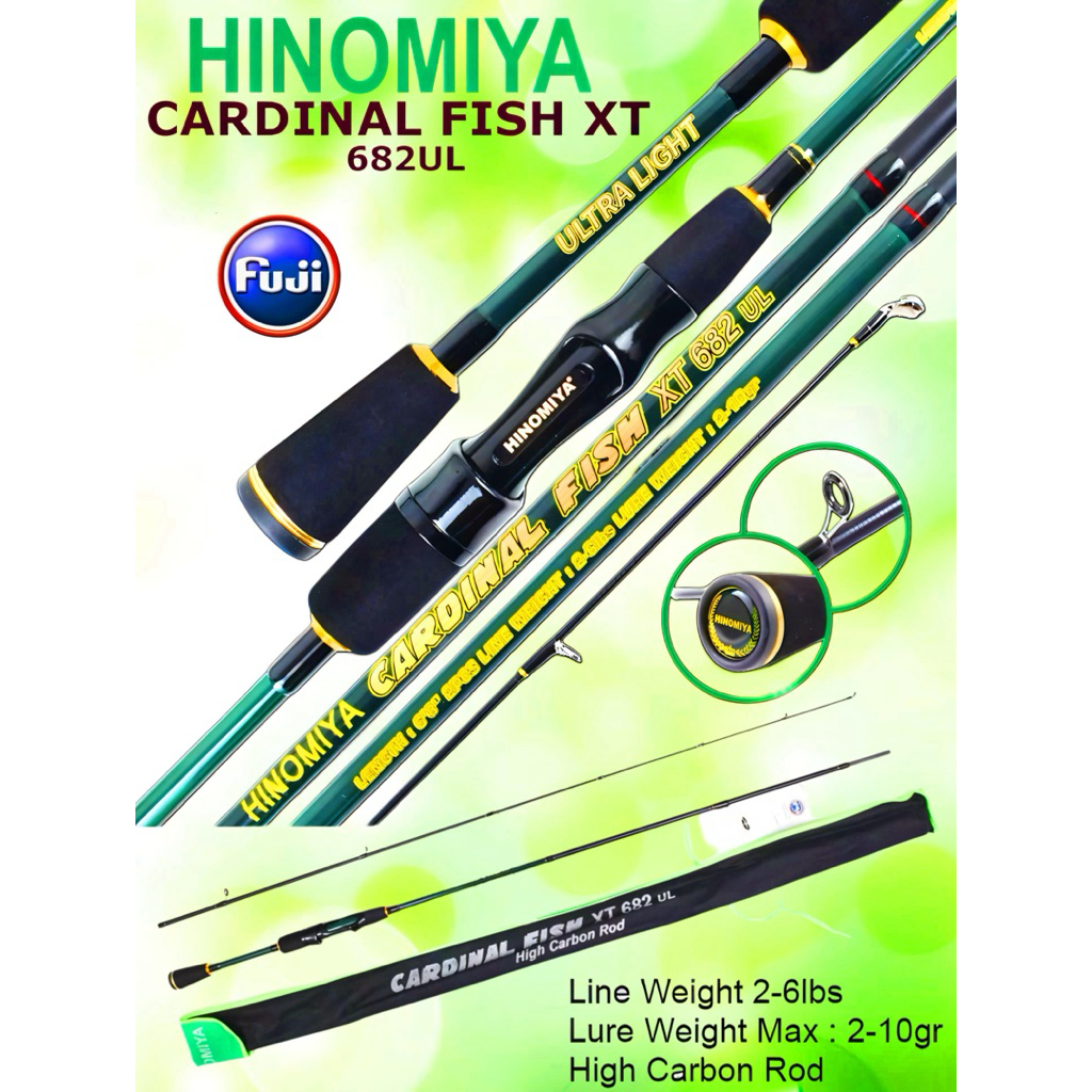 Joran UL Hinomiya Cardinal Fish XT 682 Fuji Type Spinning