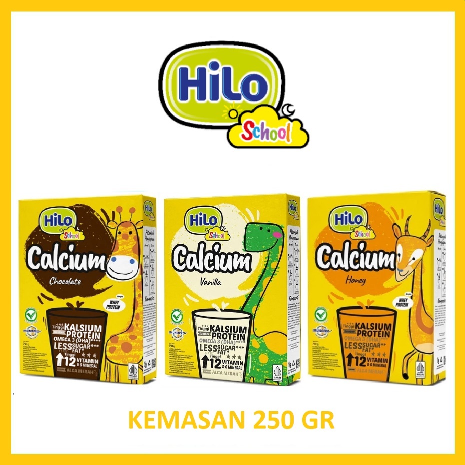 

Hilo School Calcium Susu Bubuk Kalsium & Protein 250 Gr Chocolate / Vanilla / Honey