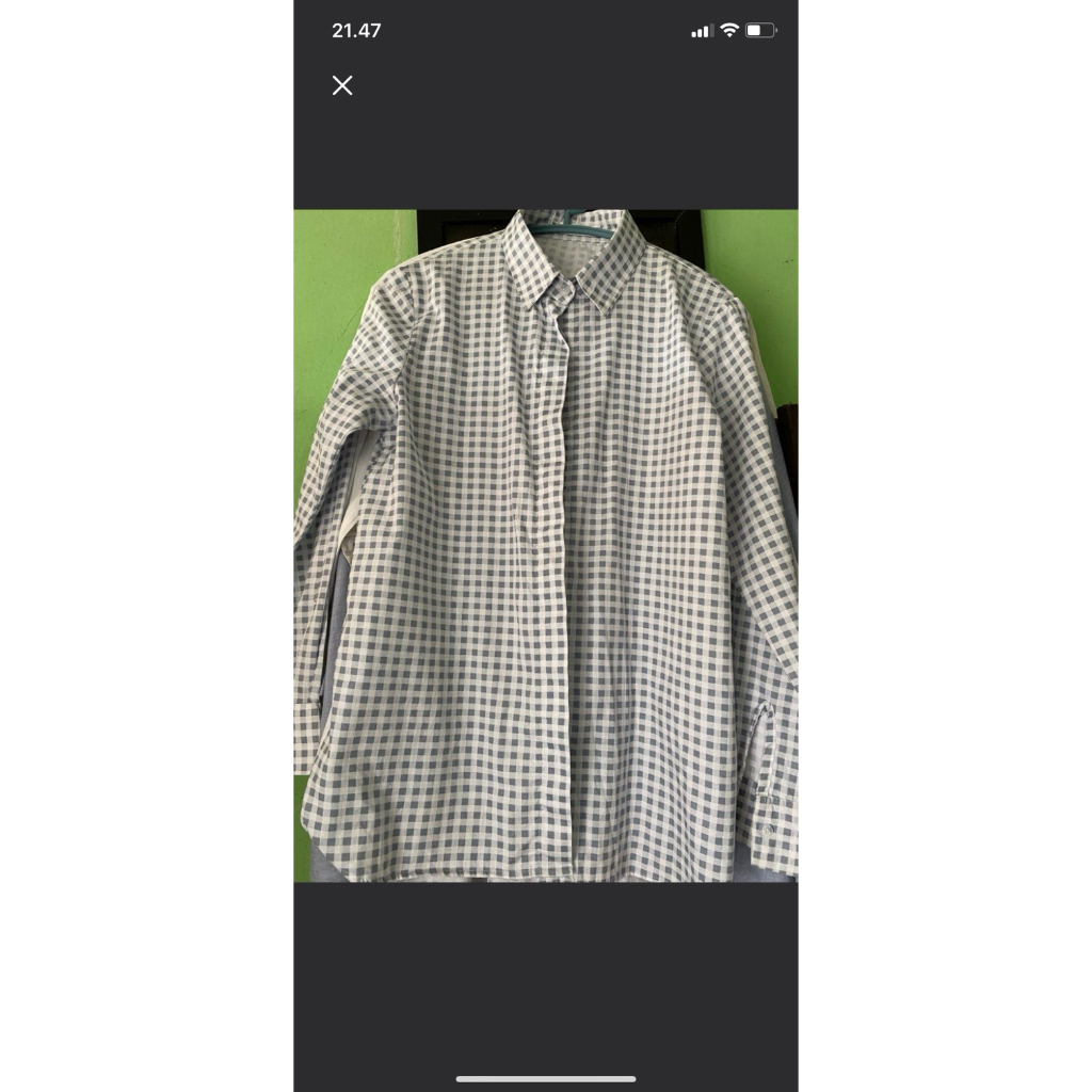 preloved kemeja wanita abu