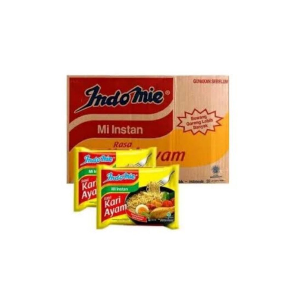 

Indomie instan rasa kari ayam 1 dus isi 40 pcs