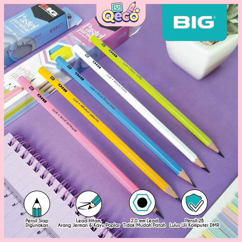 

Pensil 2B BIG Warna Pastel