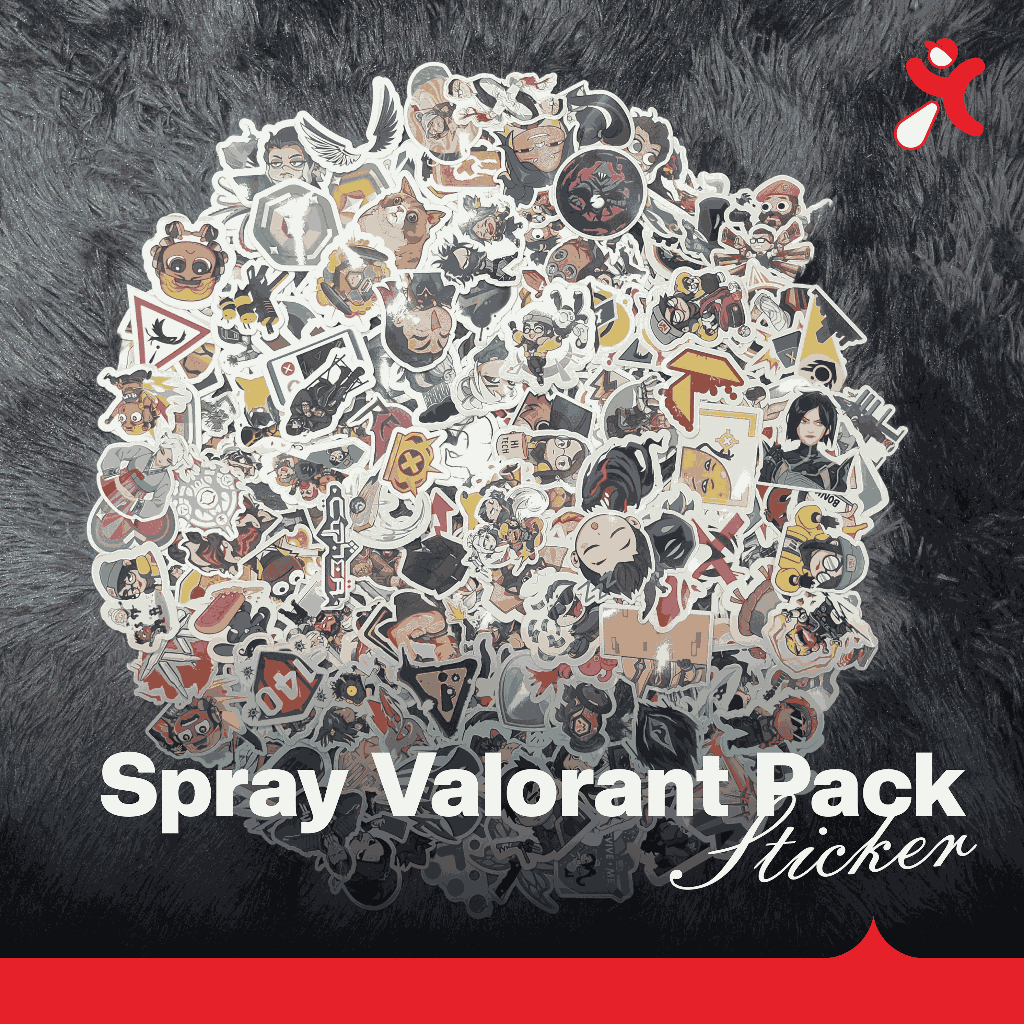 

Spray Valorant Pack Stiker - 20 Pcs Desain Spray & Karakter Valorant Premium Vinyl