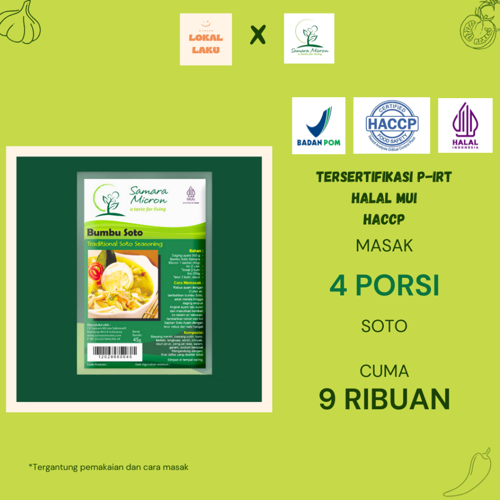 

[TERLARIS] BUMBU MASAK SOTO AYAM INSTAN SOTO LAMONGAN SAMARA MICRON