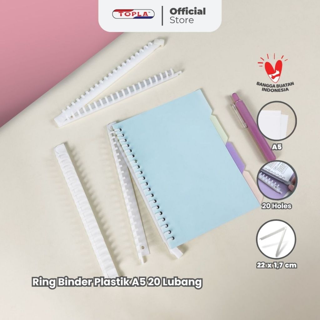 

Ring Binder Plastik DIY Binder clip Binder Binding A5 20 Ring Topla