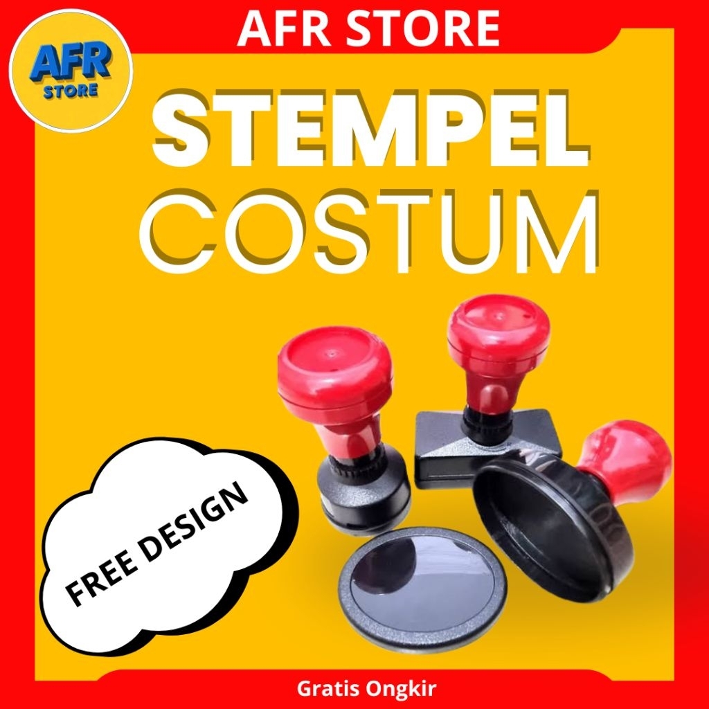

Stempel Costum Flash Otomatis Gratis Desain dan Logo Bebas Nama Sendiri AFR STORE