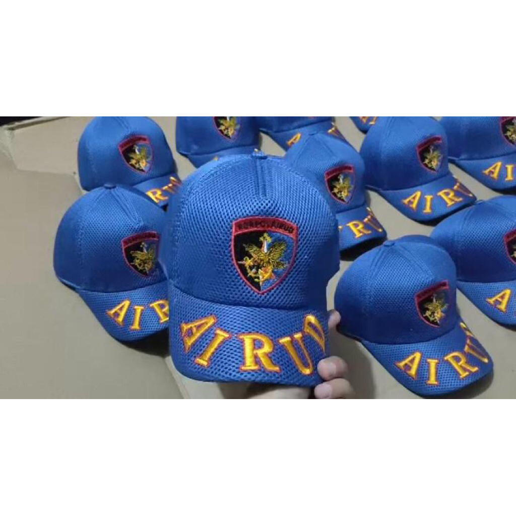 Topi Biru Airud Jaring