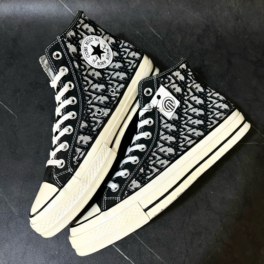 Sepatu Second Pria Converse Chuck Taylor 1970s High x DIOR - Size 41/26 Cm - Kode BL34
