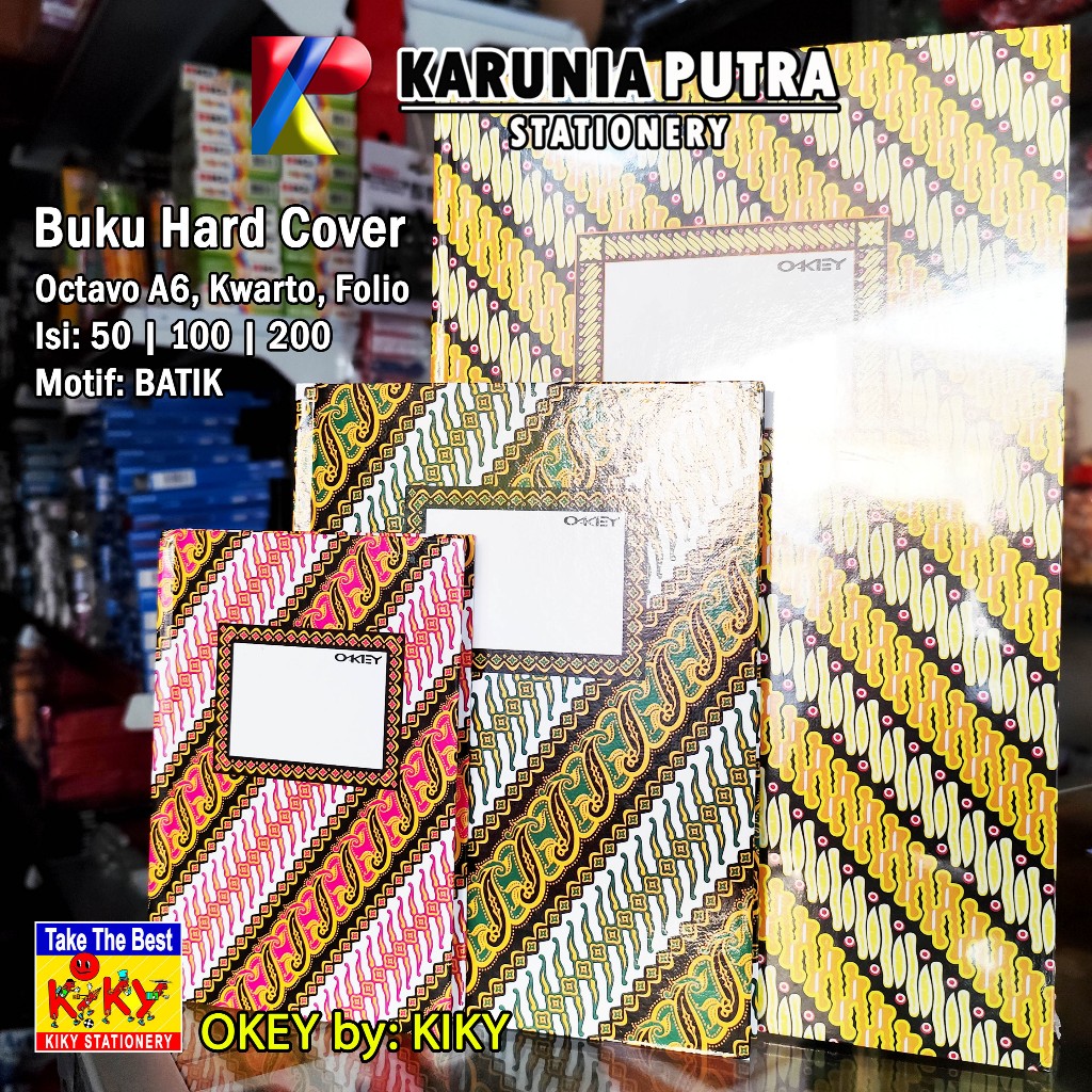 

Buku Hard Cover Okey Oktavo Kuarto Folio1pcs