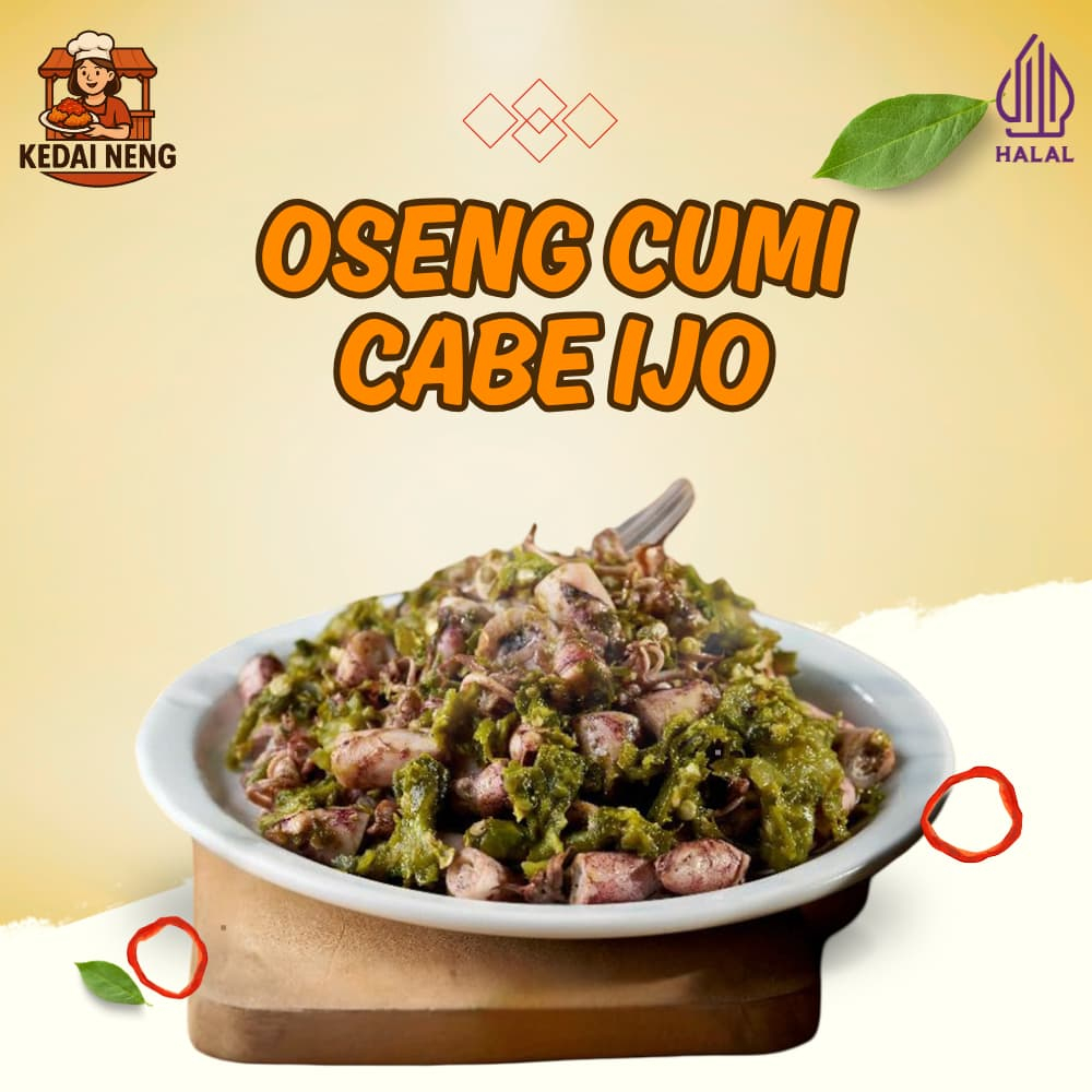 

oseng mercon cumi cabai ijo pedas gurih halal dan praktis