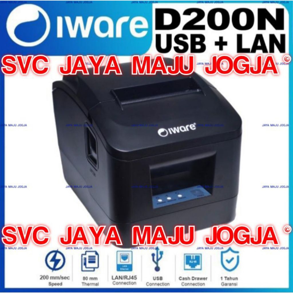 IWARE  D200N UL  /  IW-D260 UL - USB  LAN ETHERNET RJ45 - SPEED  300 MM/S  ||  PRINTER KASIR THERMAL