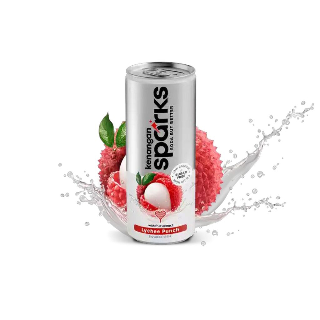 

Kenangan Sparks Minuman Karbonasi Lychee Punch Kaleng 250 ml