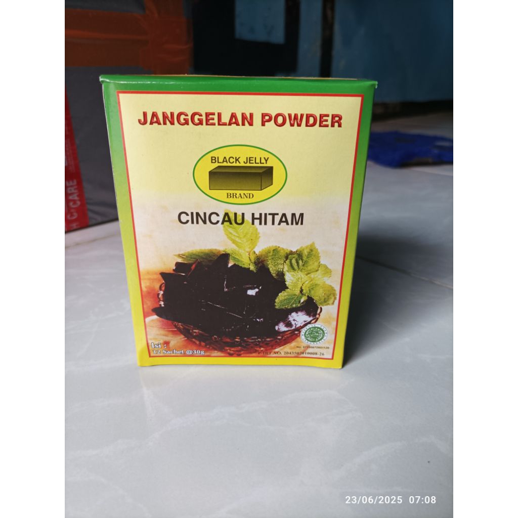 

Bubuk cincau hitam kemasan Pack isi 12 sachet