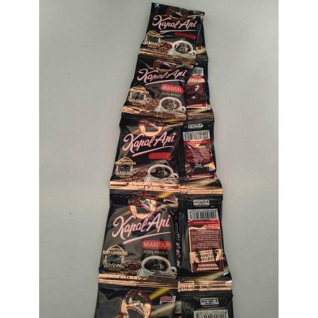 

kopi kapal api mantap 1 renceng isi 10