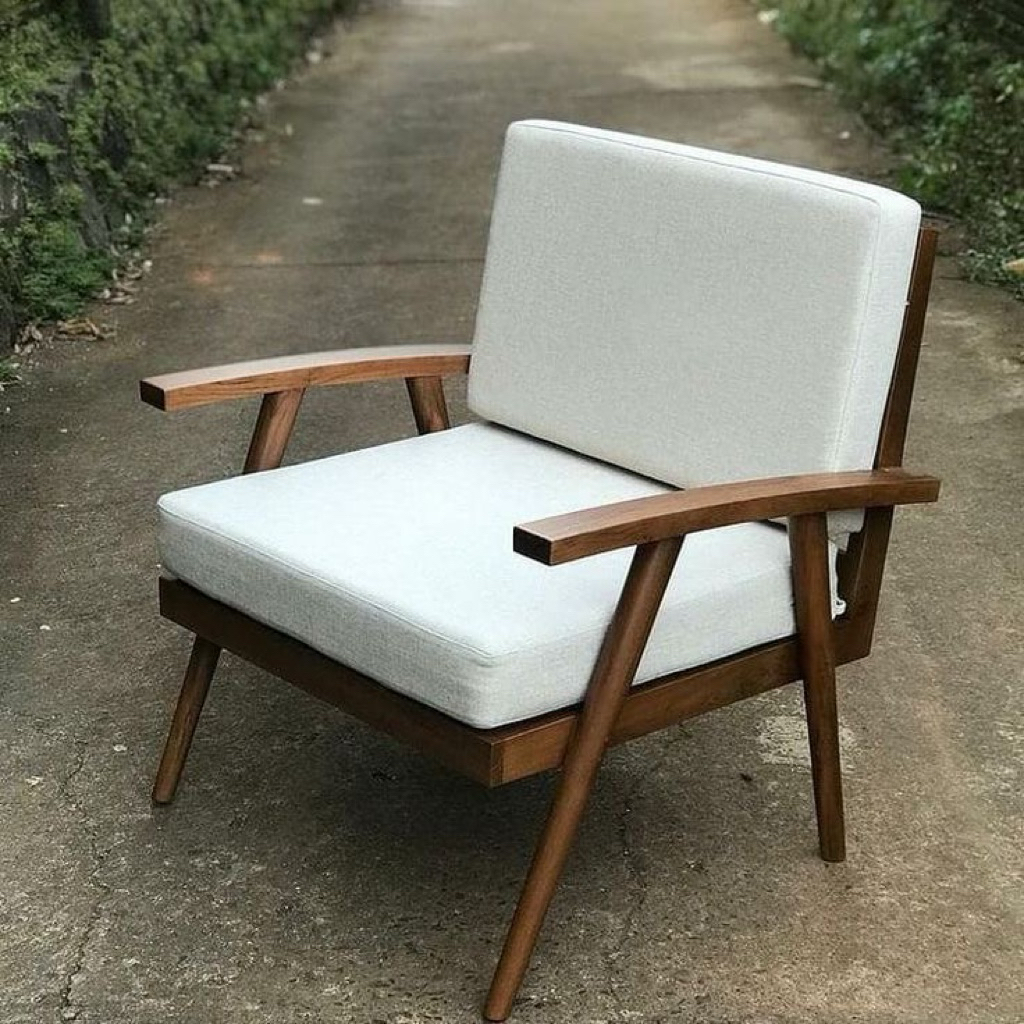 kursi retro single seat kayu jati sofa 1 seater jati