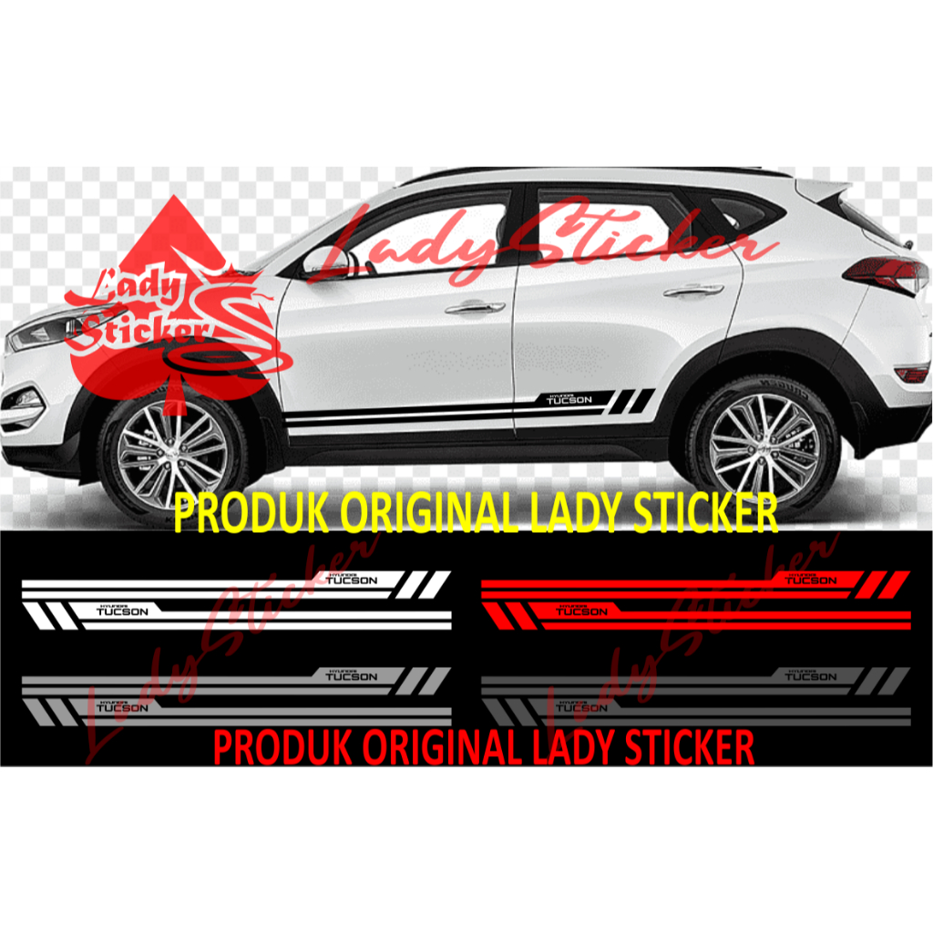 Cutting sticker mobil tucson sticker stiker mobil hyundai tucson
