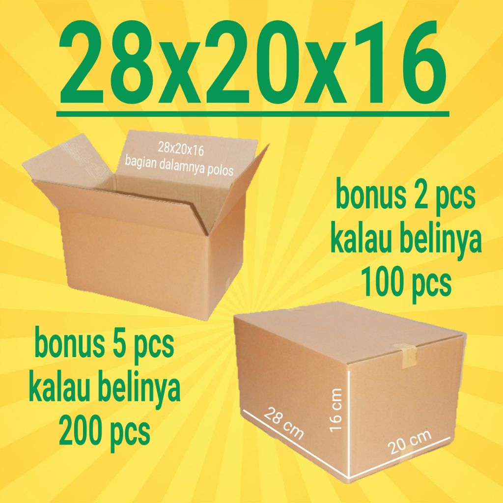 

Kardus Packing Ukuran 28x20x16