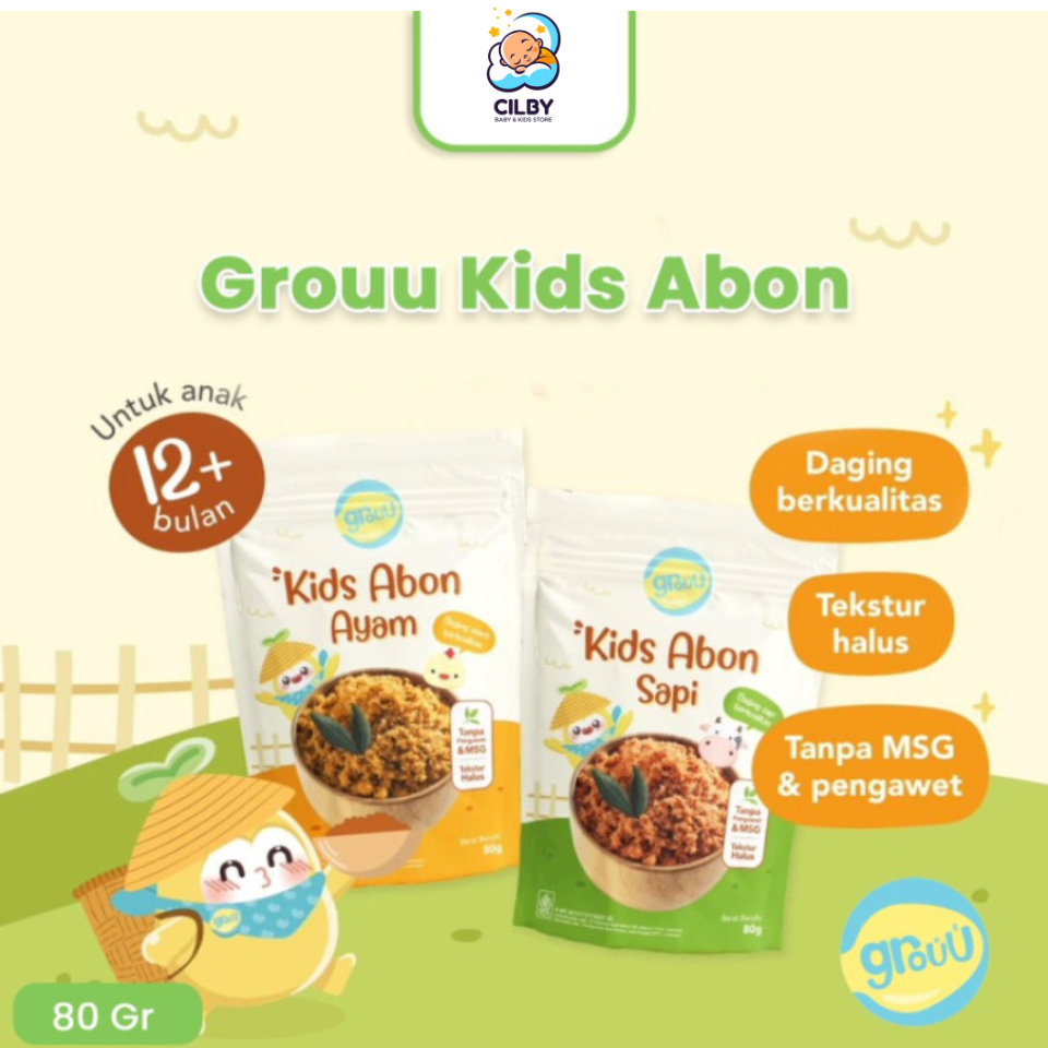

Grouu Abon Kids Ayam & Sapi, Varian Abon Sapi 80gr