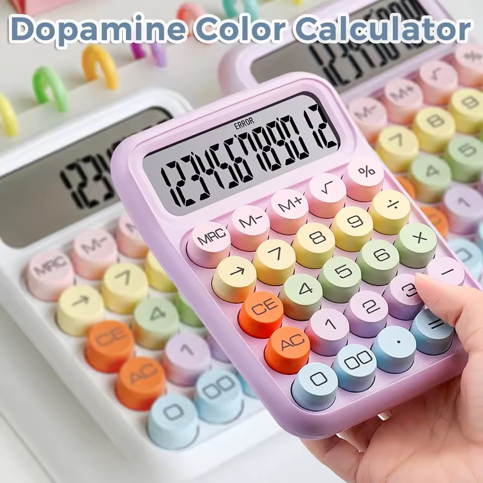 

Kalkulator Pastel Aesthetic Mekanik 12 Digit Tombol Besar Alat Tulis Calculator Sekolah Kantor