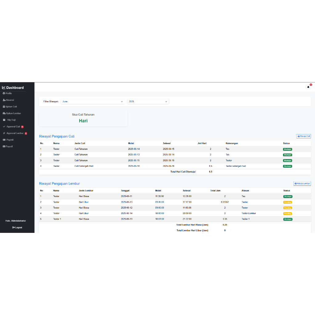 Aplikasi HRIS ( Human Resource Information System ) berbasis Website