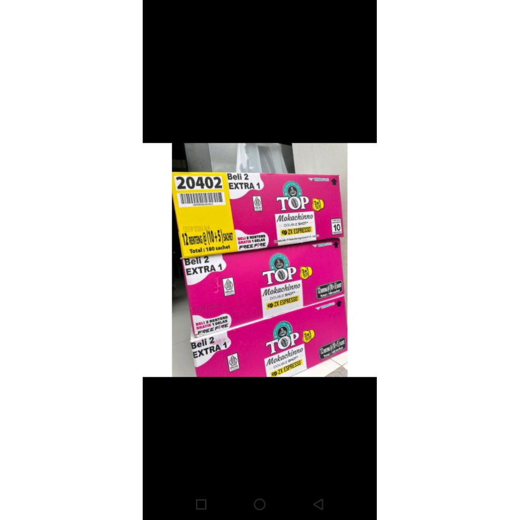 

Top mokkacino double shot espresso 1dus 10+5 saset